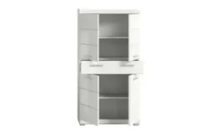 Midischrank SCHLOONSEE, Breite 74cm, 4 Türen, 1 Schubkasten, 4 Fächer, MDF-Front, in verschiedenen Farben erhältlich, Badmöbel, Badschrank, Schrank, Bad Schloonsee
