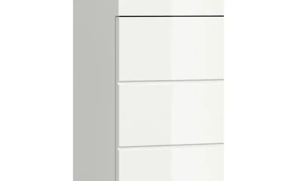 Midischrank SCHLOONSEE, Breite 74cm, 4 Türen, 1 Schubkasten, 4 Fächer, MDF-Front, in verschiedenen Farben erhältlich, Badmöbel, Badschrank, Schrank, Bad Schloonsee
