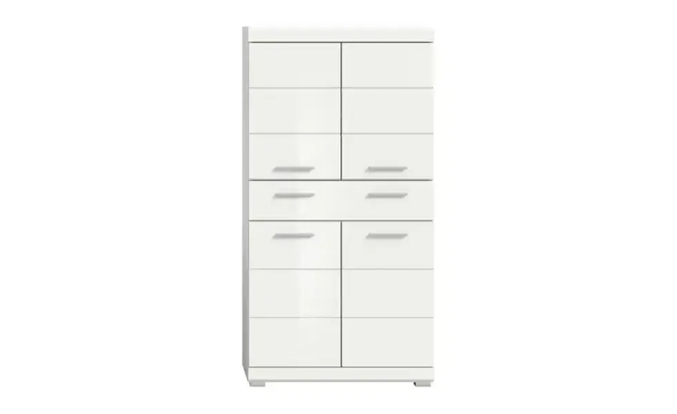 Midischrank SCHLOONSEE, Breite 74cm, 4 Türen, 1 Schubkasten, 4 Fächer, MDF-Front, in verschiedenen Farben erhältlich, Badmöbel, Badschrank, Schrank, Bad Schloonsee