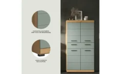 Midischrank SCHLOONSEE, Breite 74cm, 4 Türen, 1 Schubkasten, 4 Fächer, MDF-Front, in verschiedenen Farben erhältlich, Badmöbel, Badschrank, Schrank, Bad Schloonsee
