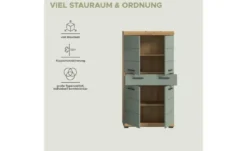 Midischrank SCHLOONSEE, Breite 74cm, 4 Türen, 1 Schubkasten, 4 Fächer, MDF-Front, in verschiedenen Farben erhältlich, Badmöbel, Badschrank, Schrank, Bad Schloonsee