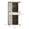 Midischrank WALDSEE, Breite 74cm, 4 Türen, 1 Schubkasten, 4 Fächer, MDF-Front, in verschiedenen Farben erhältlich, Badmöbel, Badschrank, Schrank, Bad Waldsee