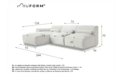 Miuform Ecksofa modular Flex Felix