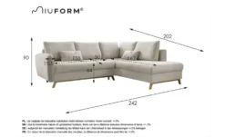 Miuform Ecksofa mit Schlaffuntkion Scandic Lagom