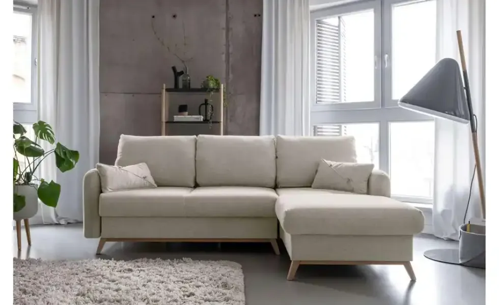 Miuform Ecksofa mit Schlaffunktion Scandic Lagom