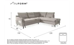 Miuform Ecksofa mit Schlaffunktion Stylish Stan