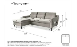 Miuform Ecksofa mit Schlaffunktion Stylish Stan
