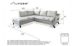 Miuform Ecksofa mit Schlaffunktion Charming Charlie