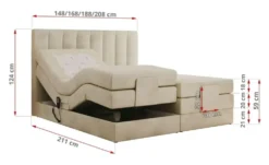 Motor Boxspringbett mit Bettkasten Comforto