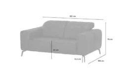 Natuzzi Editions Ledersofa mit Kopfteilverstellung Portento