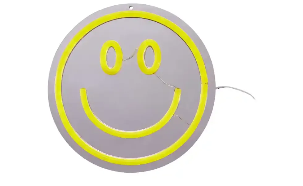 Neon Wanddekoration Smiley