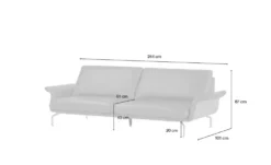 Nils Olsen Ledersofa aus Echtleder Alva