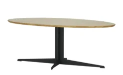 Ovaler Couchtisch Eichetischplatte Vulcano