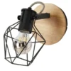 Paul Neuhaus Decken- und Wandstrahler, 1-flammig, Rubber Wood