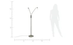Paul Neuhaus LED- Stehleuchte, 2-flammig, nickel matt