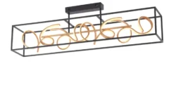 Paul Neuhaus LED-Deckenleuchte schwarz/goldfarben Selina