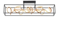 Paul Neuhaus LED-Deckenleuchte schwarz/goldfarben Selina