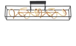 Paul Neuhaus LED-Deckenleuchte schwarz/goldfarben Selina
