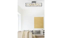Paul Neuhaus LED-Deckenleuchte schwarz/goldfarben Selina