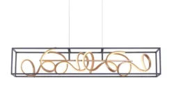 Paul Neuhaus LED-Pendelleuchte, schwarz/goldfarben Selina