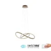 Paul Neuhaus LED-Pendelleuchte, messing-matt, geschwungen