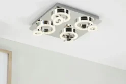 Paul Neuhaus Smart Home-Deckenleuchte, 4-flammig, chrom