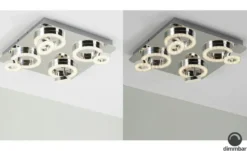 Paul Neuhaus Smart Home-Deckenleuchte, 4-flammig, chrom