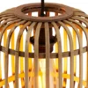 Pendelleuchte 3-flammig, Bambusschirm Woven