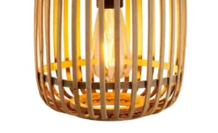 Pendelleuchte 3-flammig, Bambusschirm Woven