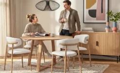 Runder Esstisch aus Massivholz Adrian
