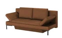Schlafsofa mit Sitz- und Rückenfläche aus Echtleder Kenny