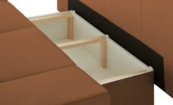 Schlafsofa mit Sitz- und Rückenfläche aus Echtleder Kenny