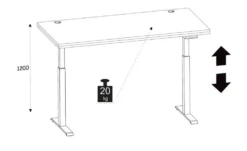 Schreibtisch mit Massivholzplatte Toulouse