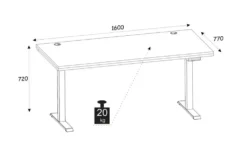 Schreibtisch mit Massivholzplatte Toulouse