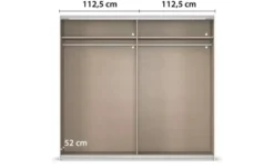 Schwebetürenschrank mit Spiegel Malva Extra