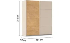 Schwebetürenschrank 2 türig Malva Extra