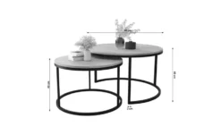 Selsey Couchtisch 2er Set Bello
