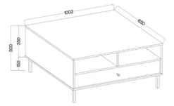 Selsey Couchtisch mit Schublade Okito