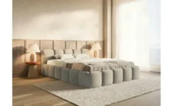 Selsey Polsterbett in Velours Cloudy Low