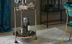 Servierwagen goldfarben Oro