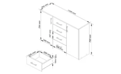 Sideboard 110 cm breit Kiara