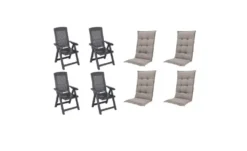 Siena Garden Gartensessel 8er-Set Tampa