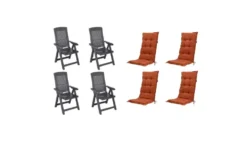 Siena Garden Gartensessel 8er-Set Tampa