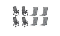 Siena Garden Gartensessel 8er-Set Tampa