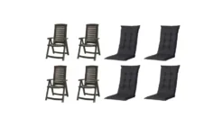 Siena Garden Gartensessel 8er-Set Aruba