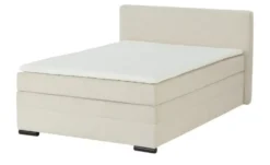 smart Boxbett mit Topper, Cordbezug, Beige Basic