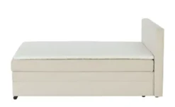 smart Boxbett mit Topper, Cordbezug, Beige Basic