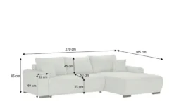 smart Ecksofa mit Schlaffunktion Nelly