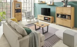 SOHO Großes Loungesofa braun - Webstoff Franka