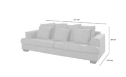 SOHO Großes Loungesofa braun - Webstoff Franka